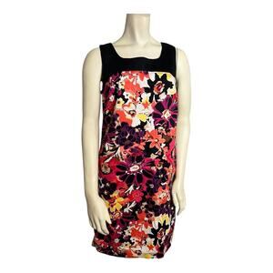 Dby Ltd. Womens Multicolor Floral Print Square Neck Sleeveless Tank Dress Size 8